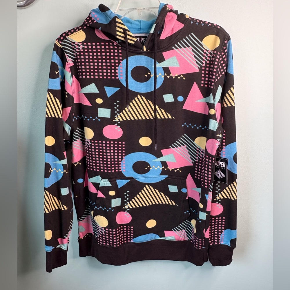 NWT Super Massive Geometric Hoodie 80s 90s size M